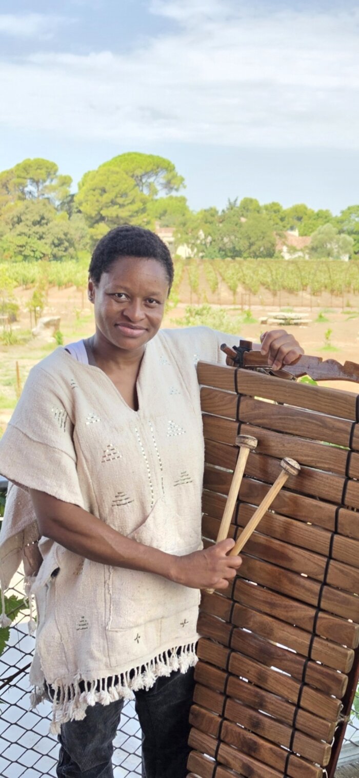 Salimata Diabaté au balafon